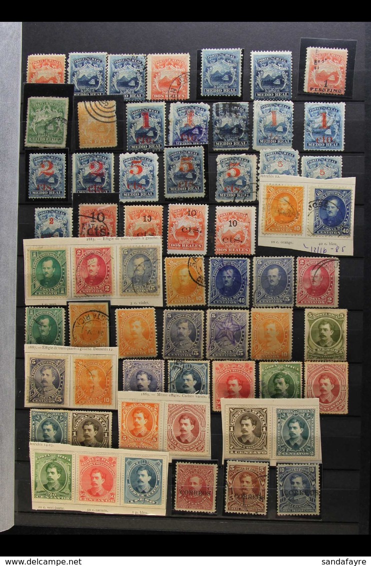 1863-1926 ATTRACTIVE COLLECTION A Mint And Used Collection Which Includes 1863-75 To 4r And 1p Used, 1881-82 Surcharges  - Costa Rica