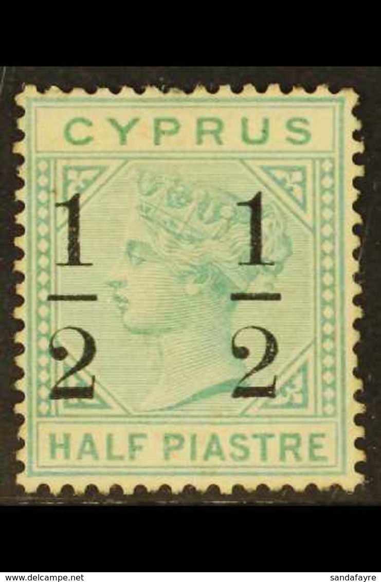 1886 ½ On ½pi Emerald Green, Wmk Crown CC,  SG 28, Mint Regummed With A Slightly Short Perf At Top. An Attractive Genuin - Sonstige & Ohne Zuordnung