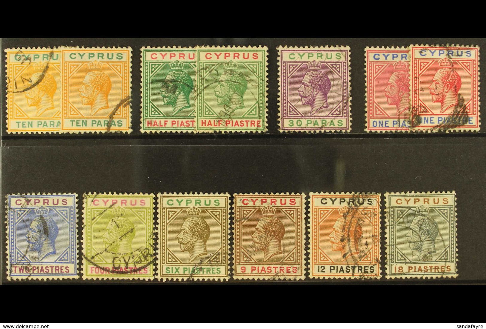 1912-15 Set To 18pi, SG 74/83, Plus Listed 10pa, ½pi And 1pi Shades, Fine Used. (13) For More Images, Please Visit Http: - Sonstige & Ohne Zuordnung