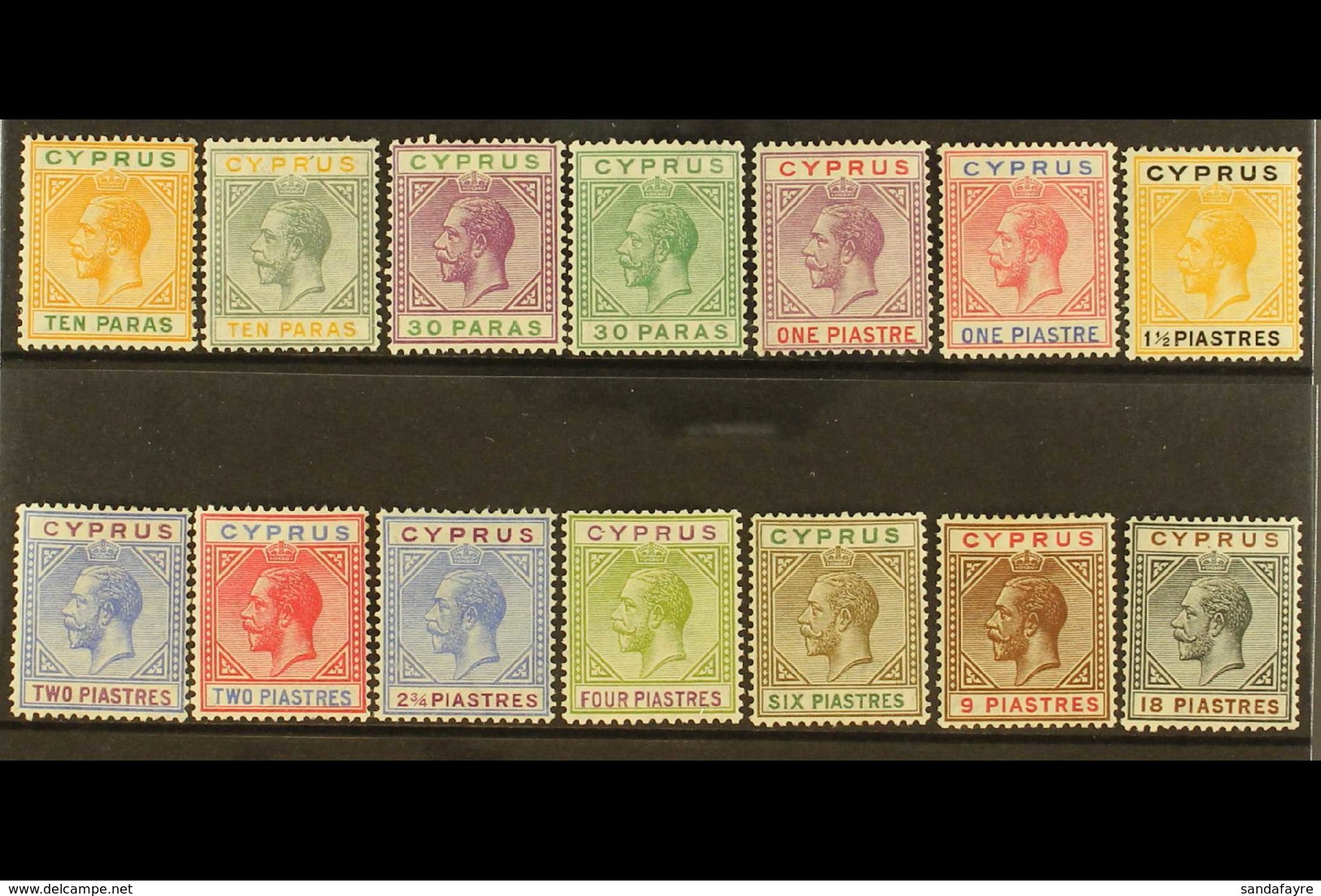 1921 - 3 Geo V, Wmk Script Set To 18pi Complete, SG 85/98, Very Fine Mint. (14 Stamps) For More Images, Please Visit Htt - Sonstige & Ohne Zuordnung