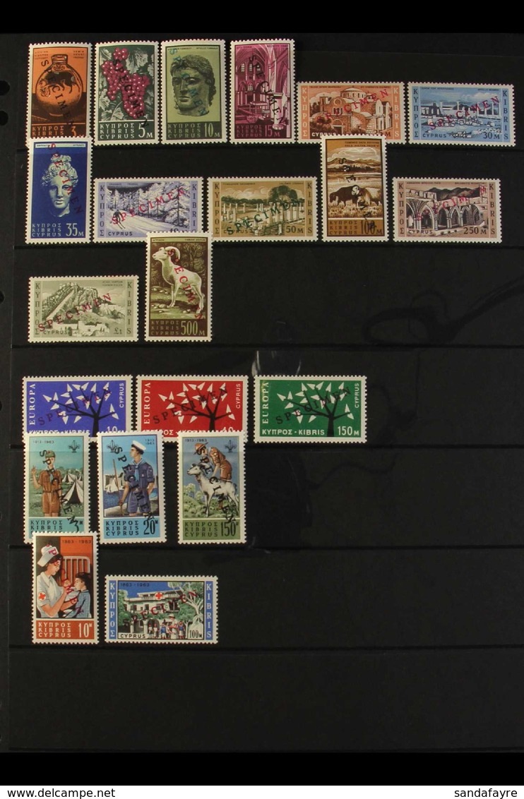 1962-63 SPECIMEN OVERPRINTS On 1962 Definitive Set, 1963 Europa Set, Scouts Set And Red Cross Set, Never Hinged Mint. (2 - Sonstige & Ohne Zuordnung