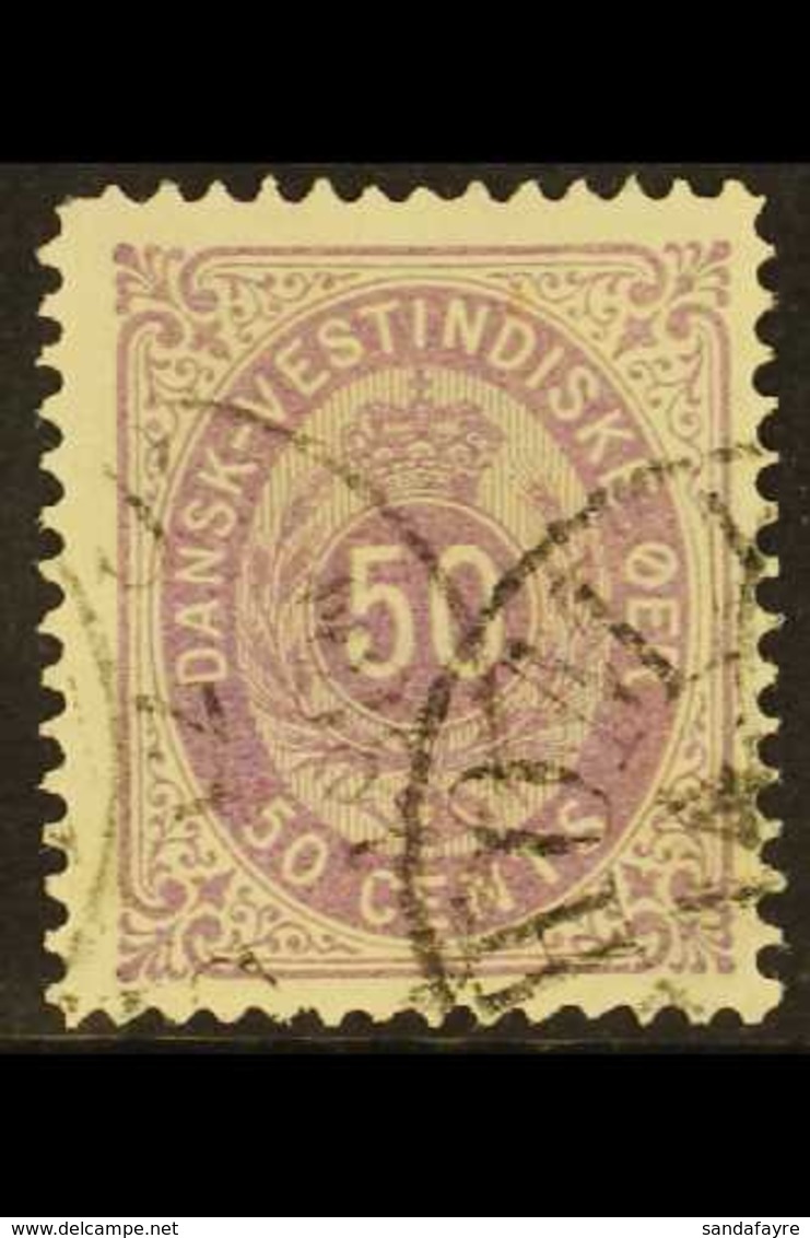 1873-1902 50c Reddish Lilac Perf 14x13½ (SG 29, Facit 13a), Fine Used, Very Fresh. For More Images, Please Visit Http:// - Dänisch-Westindien