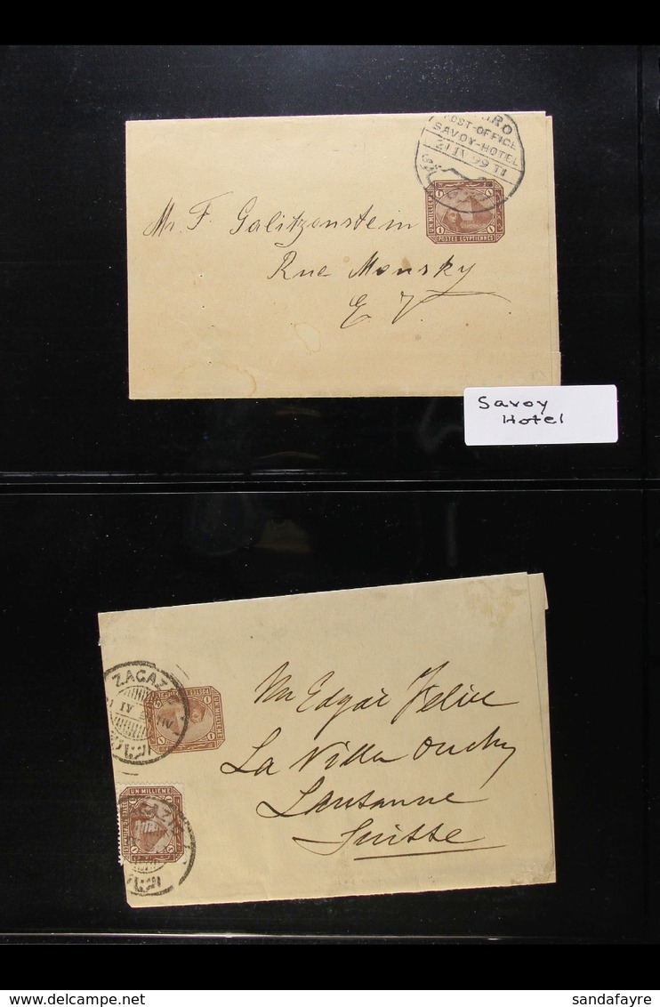 POSTAL STATIONERY 1880s-1900s Chiefly Used Collection Of 1m & 2m Postal Stationery Wrappers, Domestic & Overseas Use. Lo - Sonstige & Ohne Zuordnung