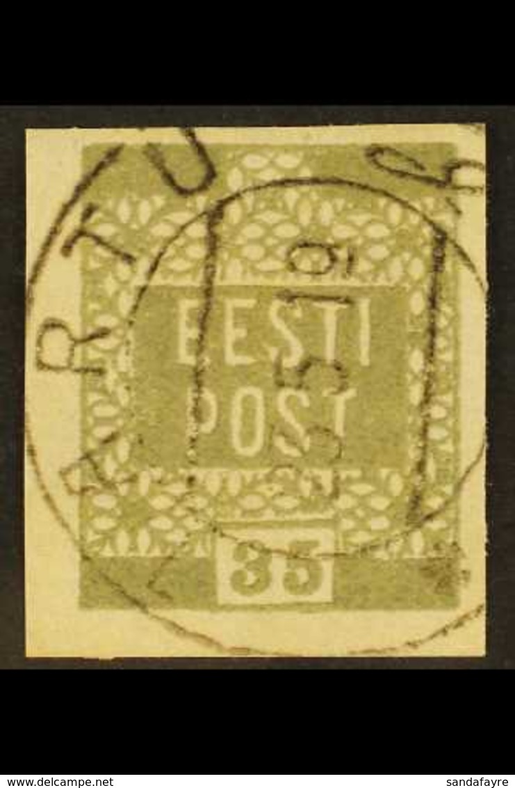 1919 35(p) Grey, Mi 3c, Very Fine Used. For More Images, Please Visit Http://www.sandafayre.com/itemdetails.aspx?s=62143 - Estland