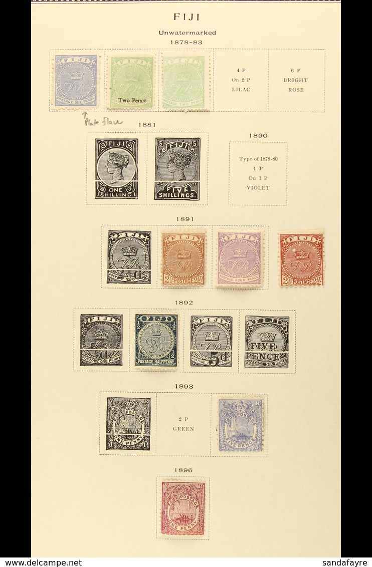 1878-1969 FINE MINT COLLECTION On Printed Pages. Includes QV Ranges To 5d, KEVII To 2½d, KGV To Various 1s Inc Jubilee S - Fidschi-Inseln (...-1970)