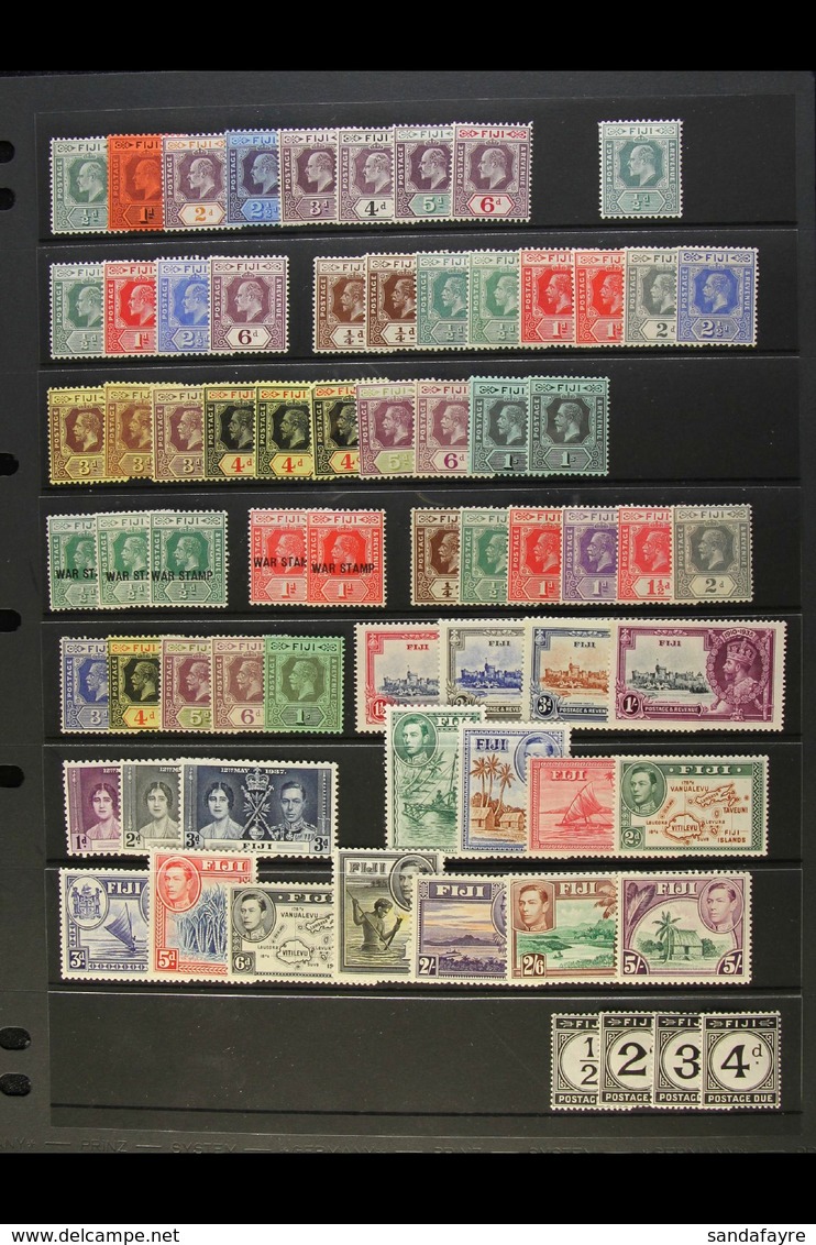 1903-38 FINE MINT RANGES All Different And Incl. Set To 6d, 1904-09 ½d, 1906-12 Set To 6d, 1912-23 With Shades To 1s, Wa - Fidschi-Inseln (...-1970)