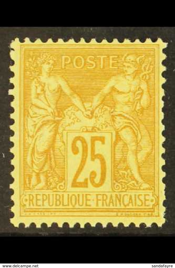 1877-90 25c Bistre On Yellow Peace & Commerce, SG 263 (Yvert 92), Fine Never Hinged Mint. Fresh & Lovely. For More Image - Sonstige & Ohne Zuordnung