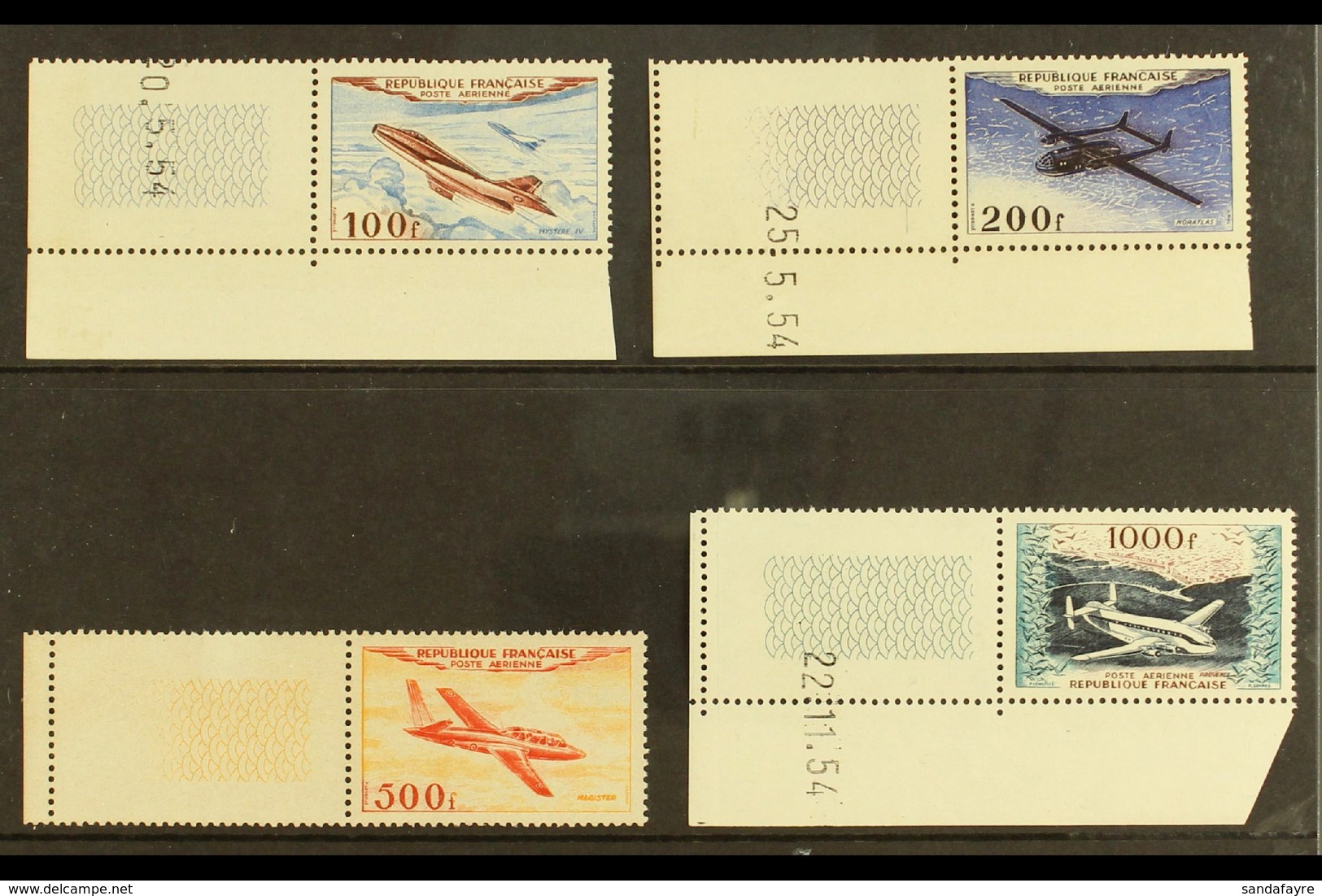 1954 Airmails, Aeroplanes Set, Yvert 30/3, SG 1194/7, Never Hinged Mint (4) For More Images, Please Visit Http://www.san - Sonstige & Ohne Zuordnung