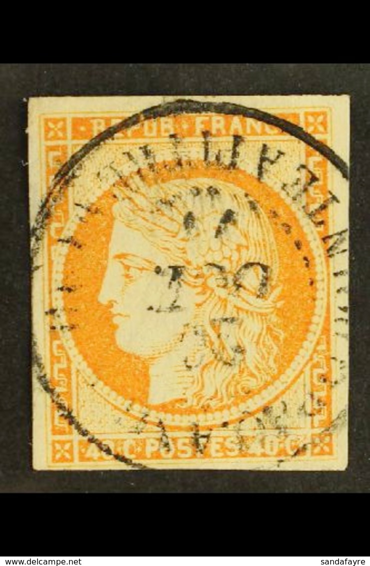 GUADELOUPE 1871 40c Orange, Ceres, Yv 13, Fine Used With "Guadeloupe Pointe A Pitre" Cds Cancel. For More Images, Please - Sonstige & Ohne Zuordnung