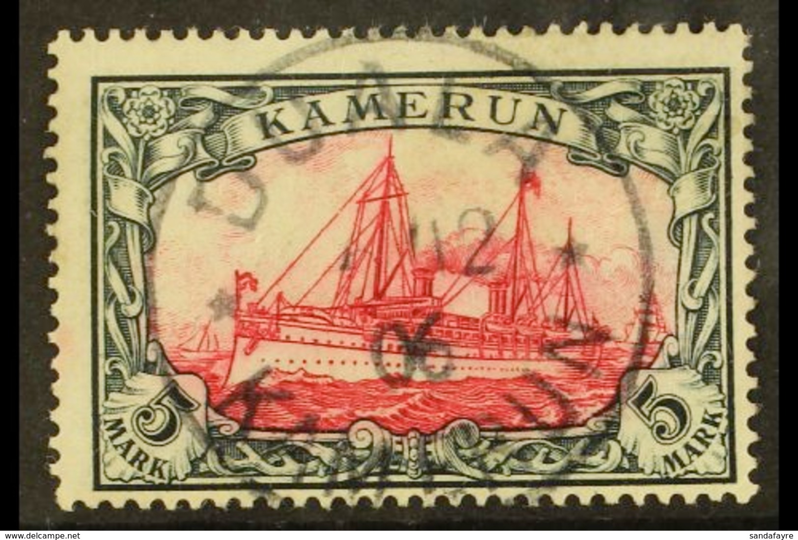 CAMEROUN 1900 5m Carmine & Black (Michel 19, SG K19), Fine Used With Nice Upright "Duala 5.12. 06" Cds Cancel. For More  - Sonstige & Ohne Zuordnung