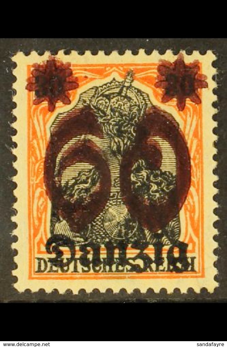 1920 60 On 30p Germania, Variety "Surcharge Double", Yv 19a, Very Fine Mint. For More Images, Please Visit Http://www.sa - Sonstige & Ohne Zuordnung