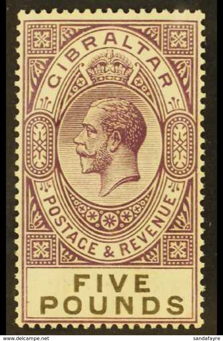 1925-32 £5 Violet And Black, SG 108, Never Hinged Mint. A Beautiful Stamp In Perfect Condition. For More Images, Please  - Gibraltar