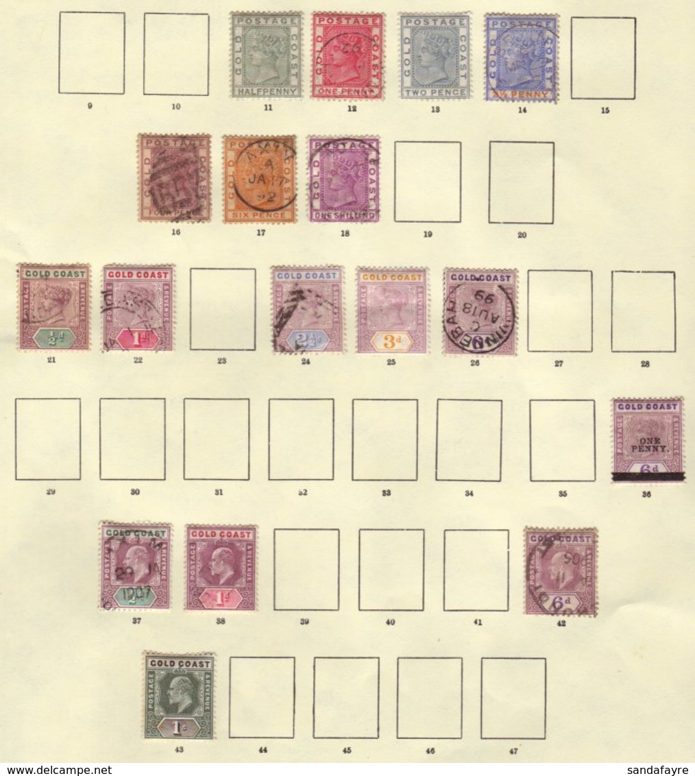 1880's-1935 A Mint & Used Collection On Old Imperial Printed Leaves, Incl. QV Ranges To 1s, KEVII Ranges To 1s Mint, KGV - Goudkust (...-1957)