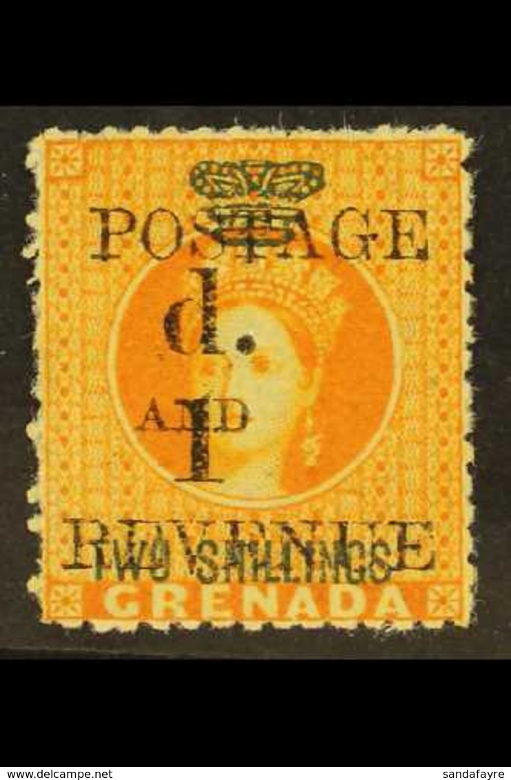 1888-91 1d On 2d Orange, SG Type 18 Surcharge, SG 44, Very Fine Mint. For More Images, Please Visit Http://www.sandafayr - Grenada (...-1974)