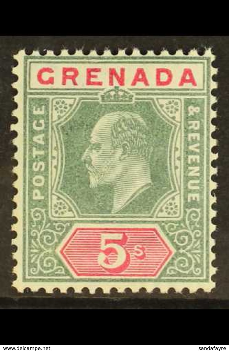 1904-06 5s Green & Carmine, SG 75, Fine Never Hinged Mint. For More Images, Please Visit Http://www.sandafayre.com/itemd - Grenada (...-1974)