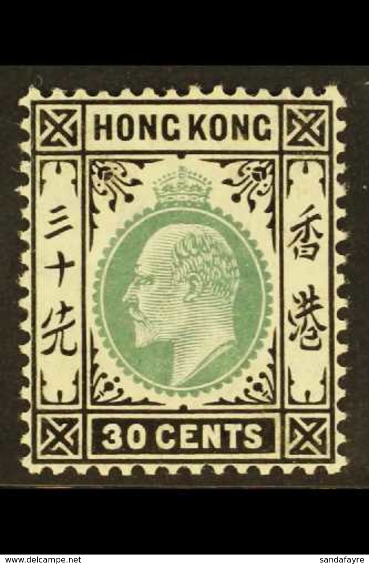 1904-6 30c Dull Green & Black, Ordinary Paper, Wmk MCA, SG 84, Very Fine Mint. For More Images, Please Visit Http://www. - Sonstige & Ohne Zuordnung