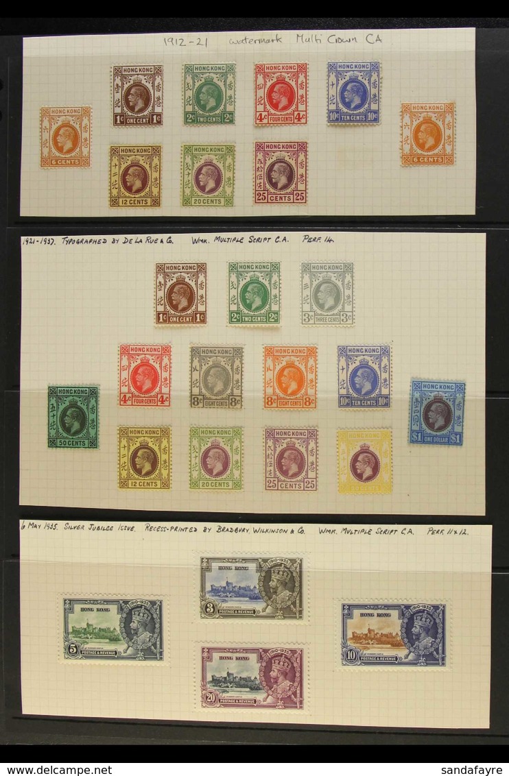 1912-37 ALL DIFFERENT MINT GROUP On Pages Taken From An Old Collection, Includes 1912-21 (wmk MCA) 1c, 2c, 4c, 6c Both S - Sonstige & Ohne Zuordnung