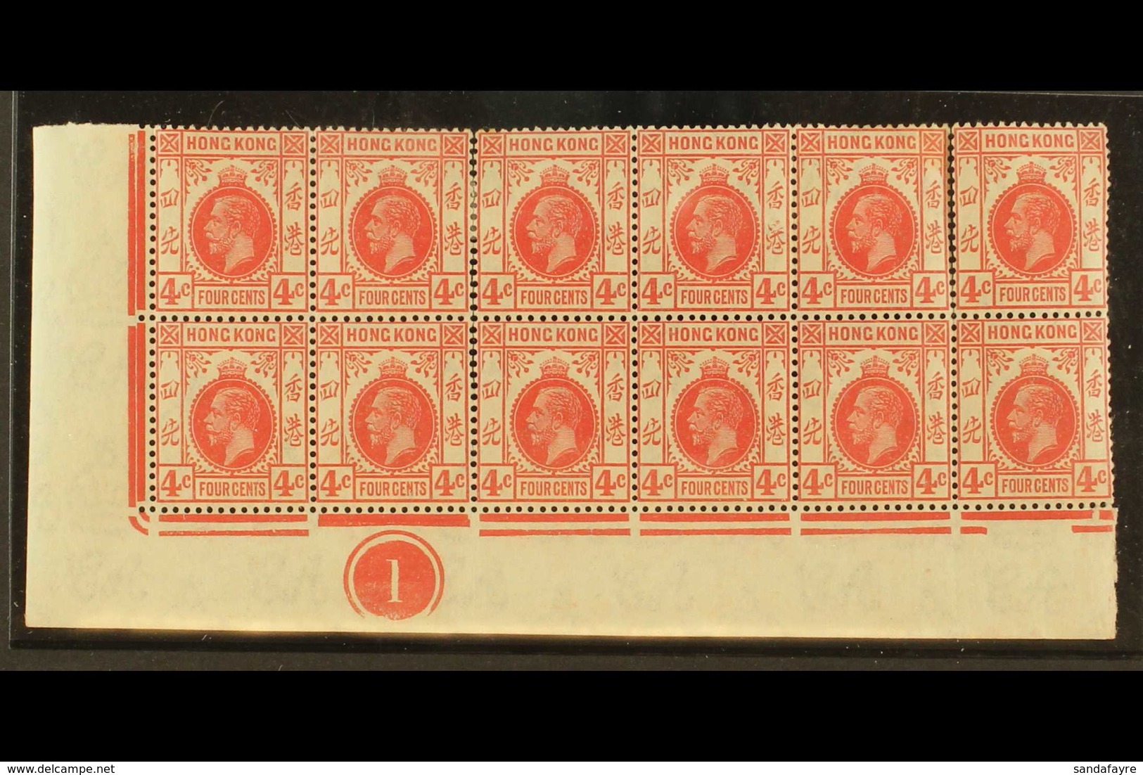 1921-37 4c Carmine- Rose Mint Block Of 12 From The Lower- Left Corner Of The Sheet Showing Plate Number, Also The Sheet  - Altri & Non Classificati