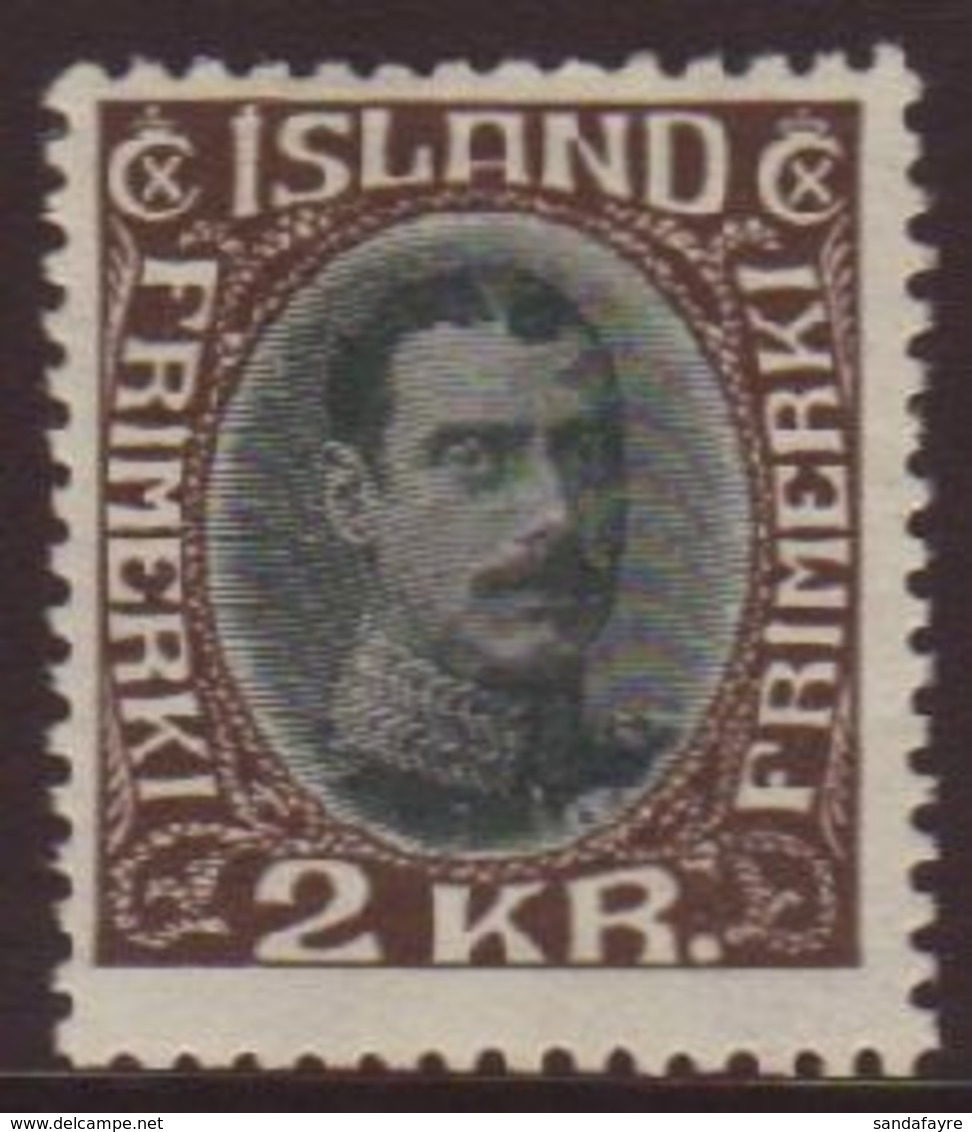 1931-37 2kr Brown And Green King Christian (re-drawn), Mi 166, Fine Mint. For More Images, Please Visit Http://www.sanda - Sonstige & Ohne Zuordnung