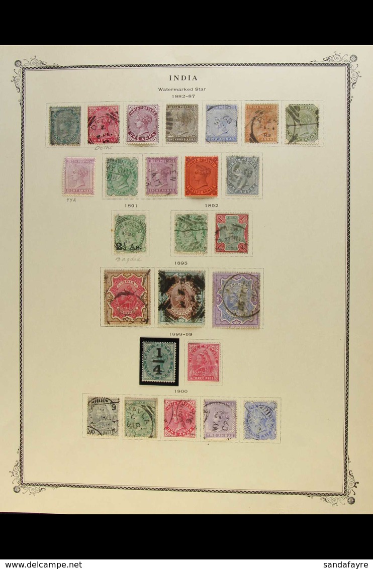 1882-1902 QUEEN VICTORIA COLLECTION Includes 1882-90 Set To 1r Slate Mostly Used, 1891 2½a On 4½a With Neat "BAGDAD" Can - Sonstige & Ohne Zuordnung