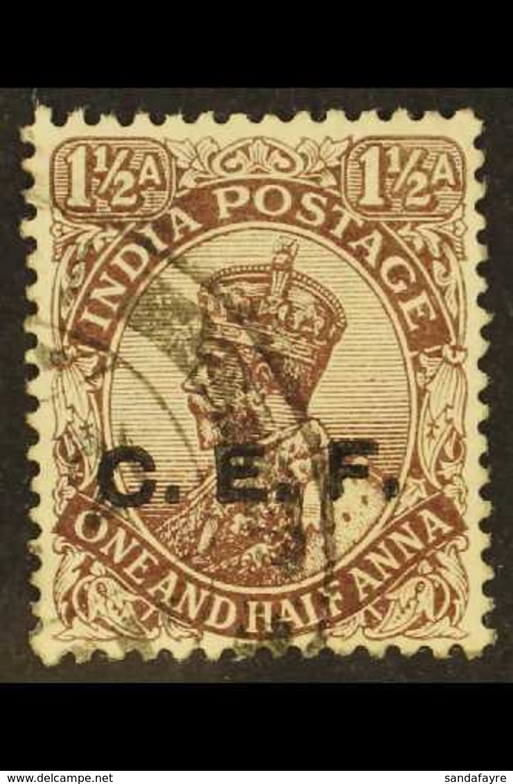 CHINA EXPEDITIONARY FORCE 1914-22 1½a Chocolate, Type A, SG C26, Fine Used. For More Images, Please Visit Http://www.san - Sonstige & Ohne Zuordnung