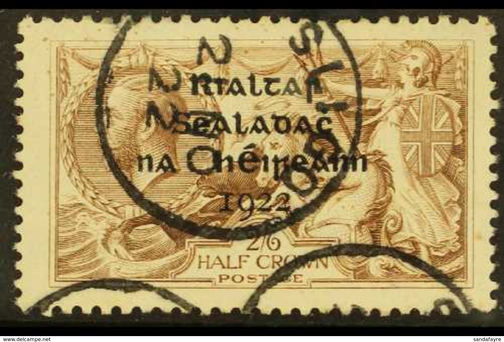 1922 (OCT-NOV) 2s6d Sepia Brown, Thom Printing, SG 44, Fine Used With Neat "SLIGO" Fully Dated Cds Of 21 NO 22. For More - Sonstige & Ohne Zuordnung