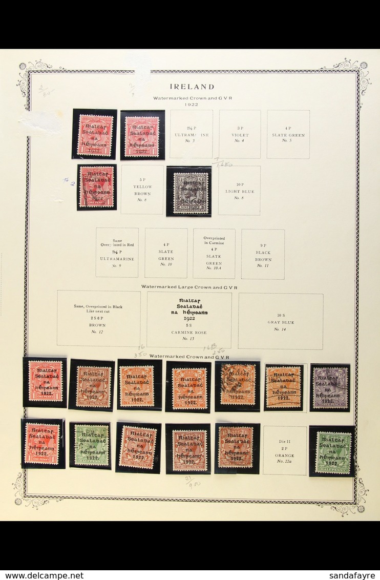 1922-1972 COLLECTION On Pages, Mint Or Used, Inc 1922 Dollard Opt To 9d Mint, 1922-23 "Saorstat" Opt To 9d Used, 1922-34 - Sonstige & Ohne Zuordnung