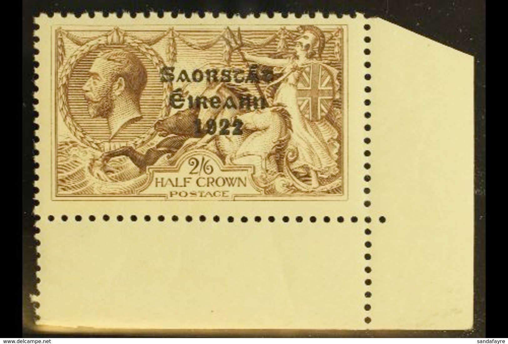 1925-8 2s6d Chocolate-brown, Wide Setting, Overprint In Black Ink, SG 86, Never Hinged Mint., Corner Marginal Example. F - Sonstige & Ohne Zuordnung