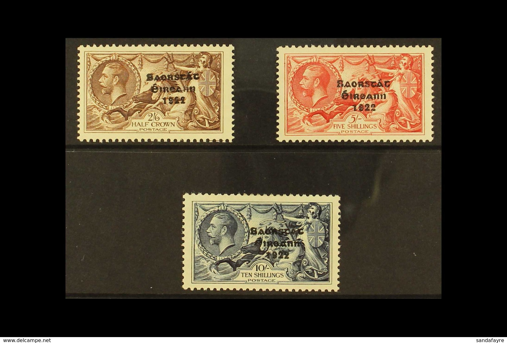 1935 Re-engraved Seahorses Set Complete, SG 99/101, Mint Lightly Hinged (3 Stamps) For More Images, Please Visit Http:// - Sonstige & Ohne Zuordnung