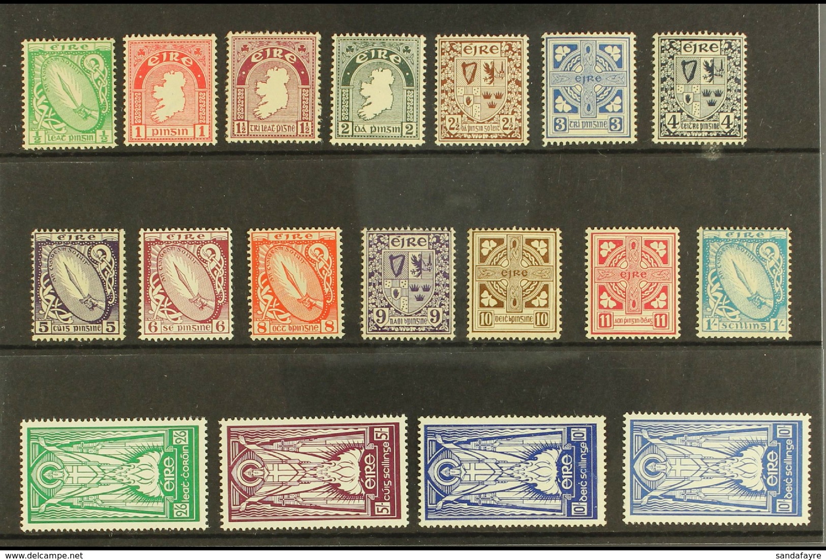 1940-68 Definitives, Complete Wmk "e" Set With Additional 10s Shade, SG 111/25ba, ½d & 1s Are Lightly Hinged, Others Nev - Sonstige & Ohne Zuordnung