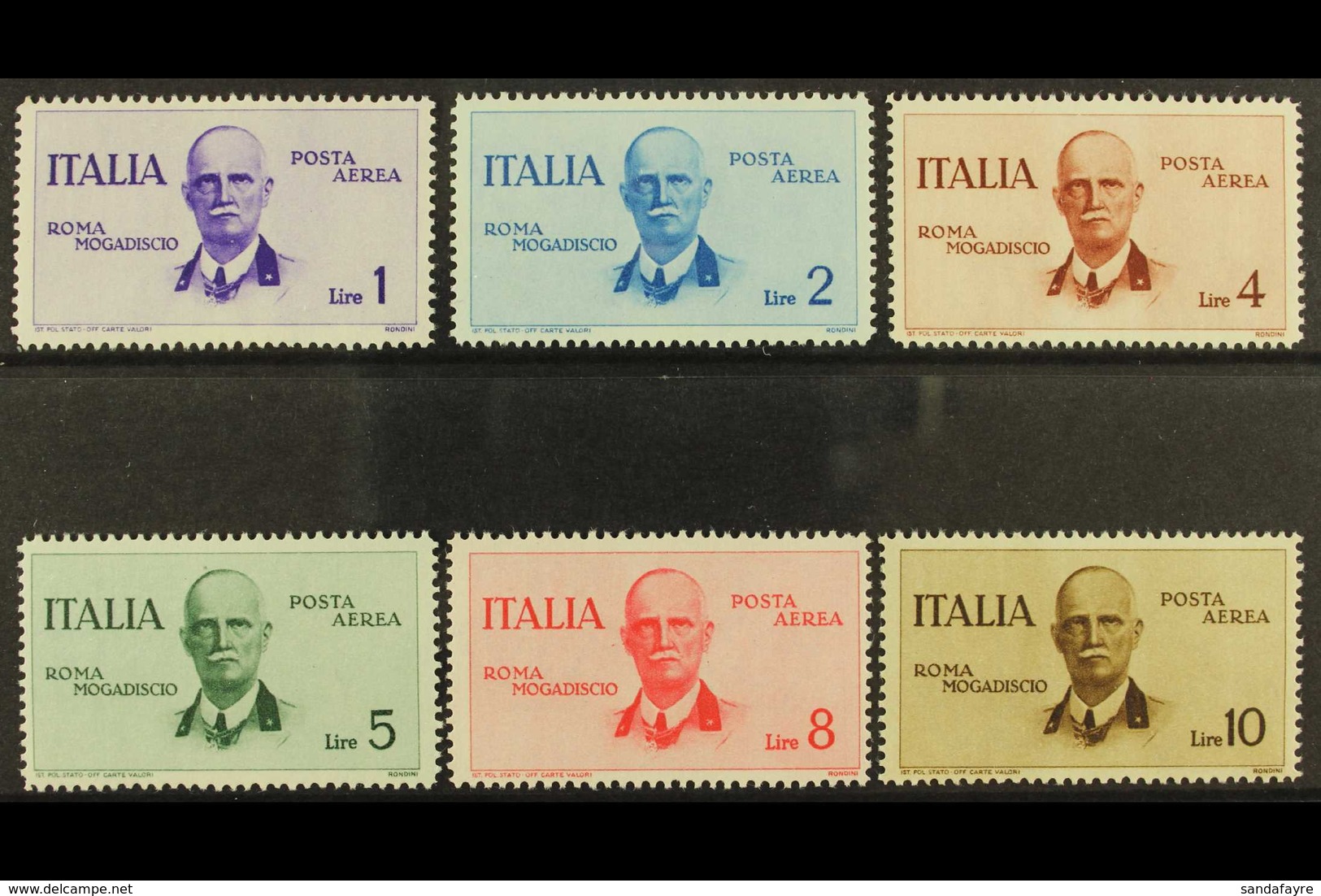 1934 Victor Emanuel Air Set, Sass 1515, Never Hinged Mint (6 Stamps) For More Images, Please Visit Http://www.sandafayre - Ohne Zuordnung