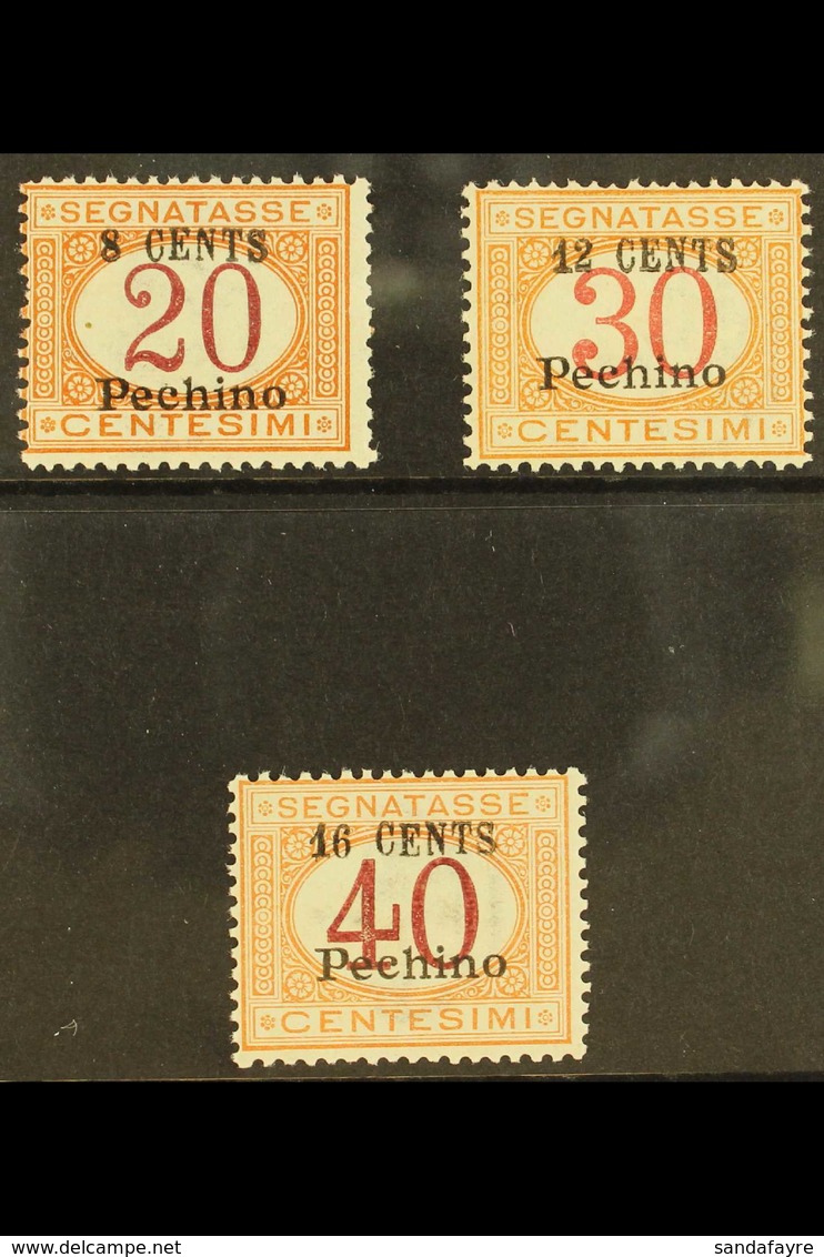 OFFICES IN CHINA - PEKING 1918 Postage Due Set , Sass S4, Superb Never Hinged Mint. (3 Stamps) For More Images, Please V - Sonstige & Ohne Zuordnung