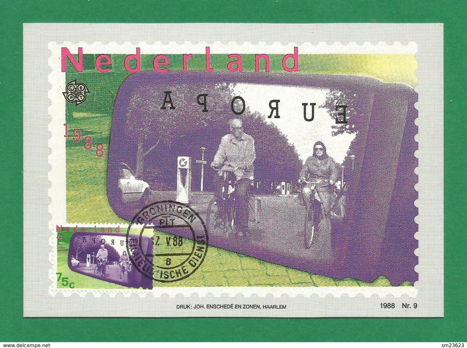 Nederland 1988  Mi.Nr. 1344 , EUROPA  CEPT - Transport- Und Kommunikationsmittel - Maximum Carte - 17.V.88 - 1988