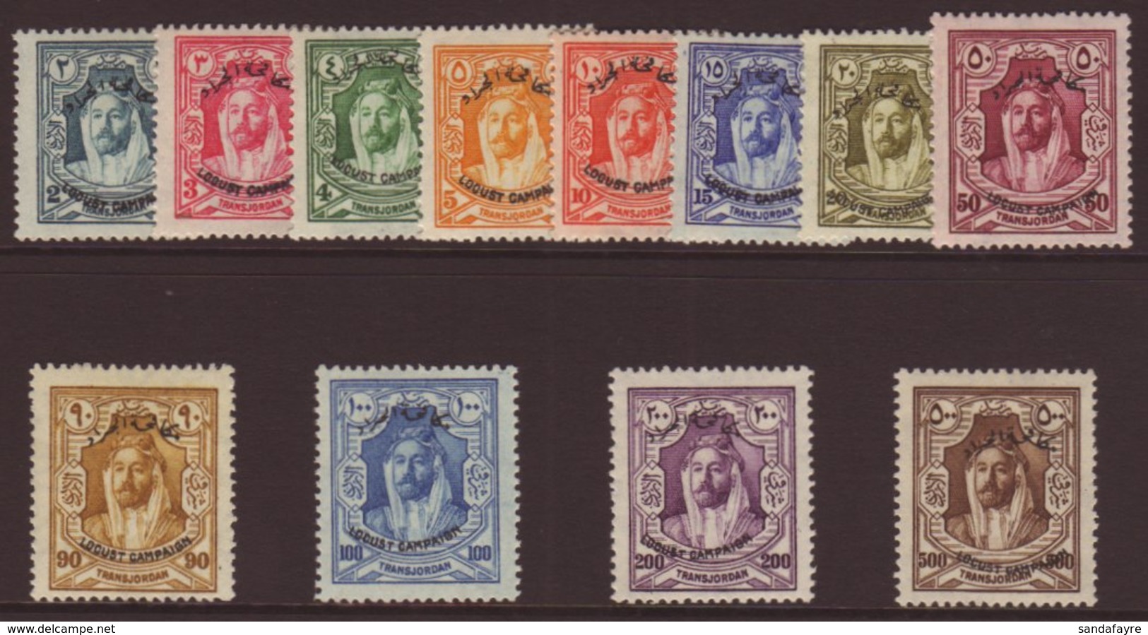 1930 Locust Campaign Set Complete, SG 183/94, Very Fine And Fresh Mint. (12 Stamps) For More Images, Please Visit Http:/ - Jordanien