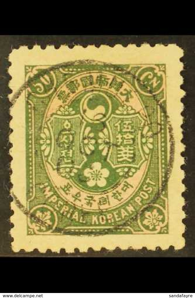 1900-03 50ch Olive-green And Pink, Perf 11, SG 33C, Very Fine Used. For More Images, Please Visit Http://www.sandafayre. - Korea (...-1945)