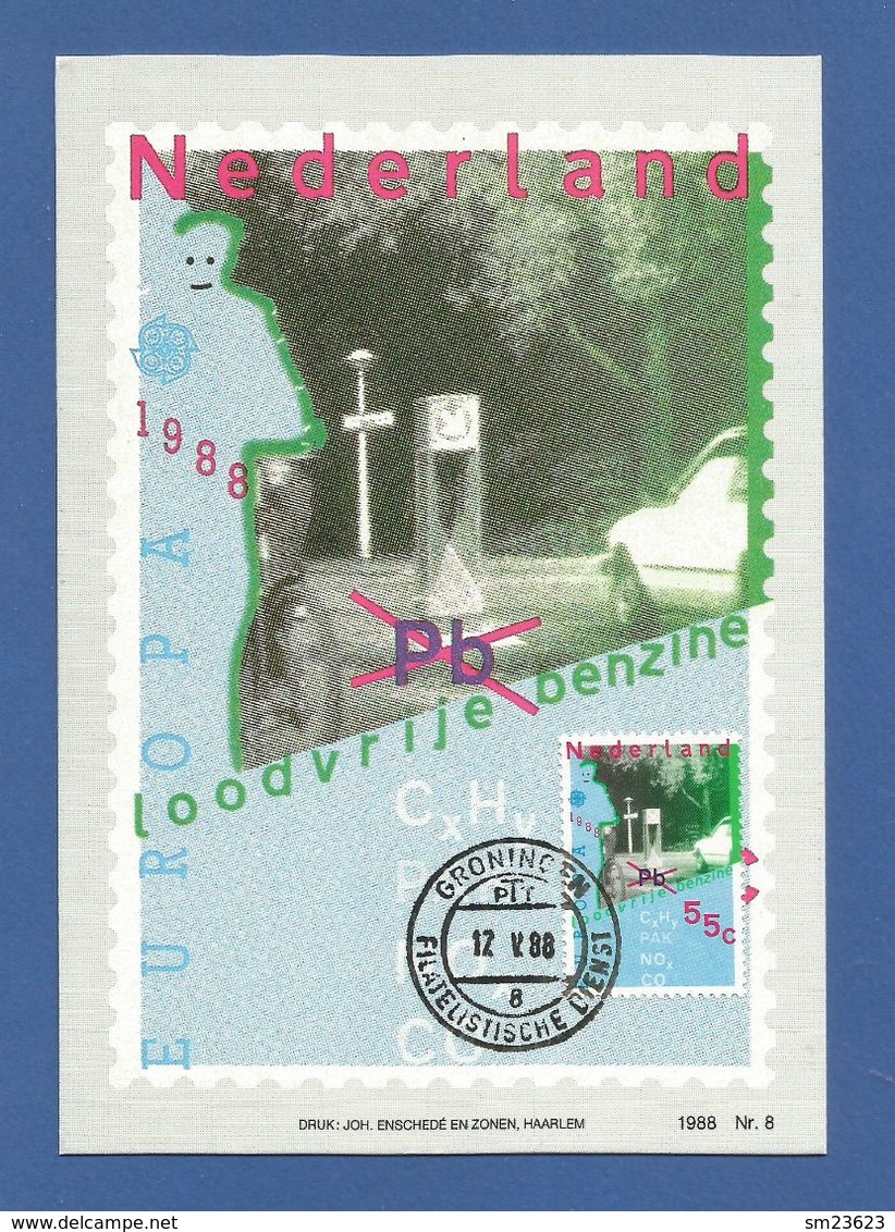 Nederland 1988  Mi.Nr. 1343 , EUROPA  CEPT - Transport- Und Kommunikationsmittel - Maximum Carte - 17.V.88 - 1988