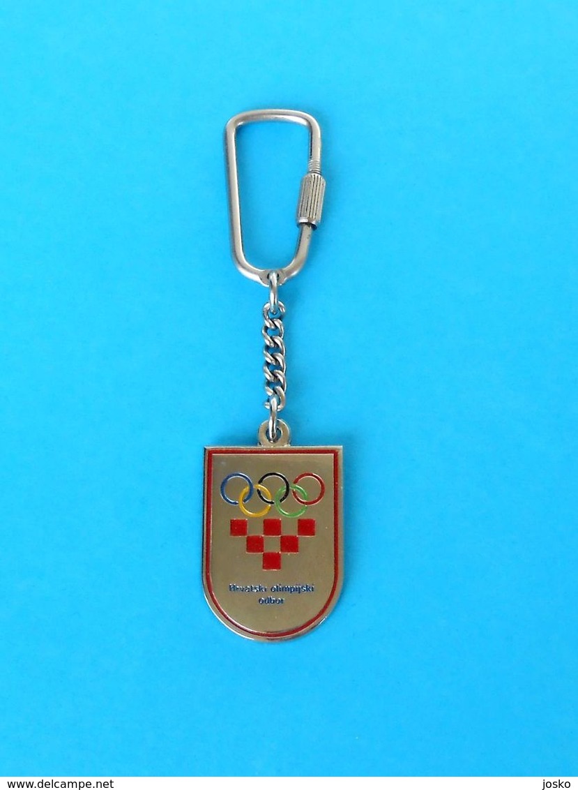 CROATIA NOC ( National Olympic Committee ) Official Keychain * Olympic Games Jeux Olympiques Olympia Olympiade Olimpiadi - Apparel, Souvenirs & Other