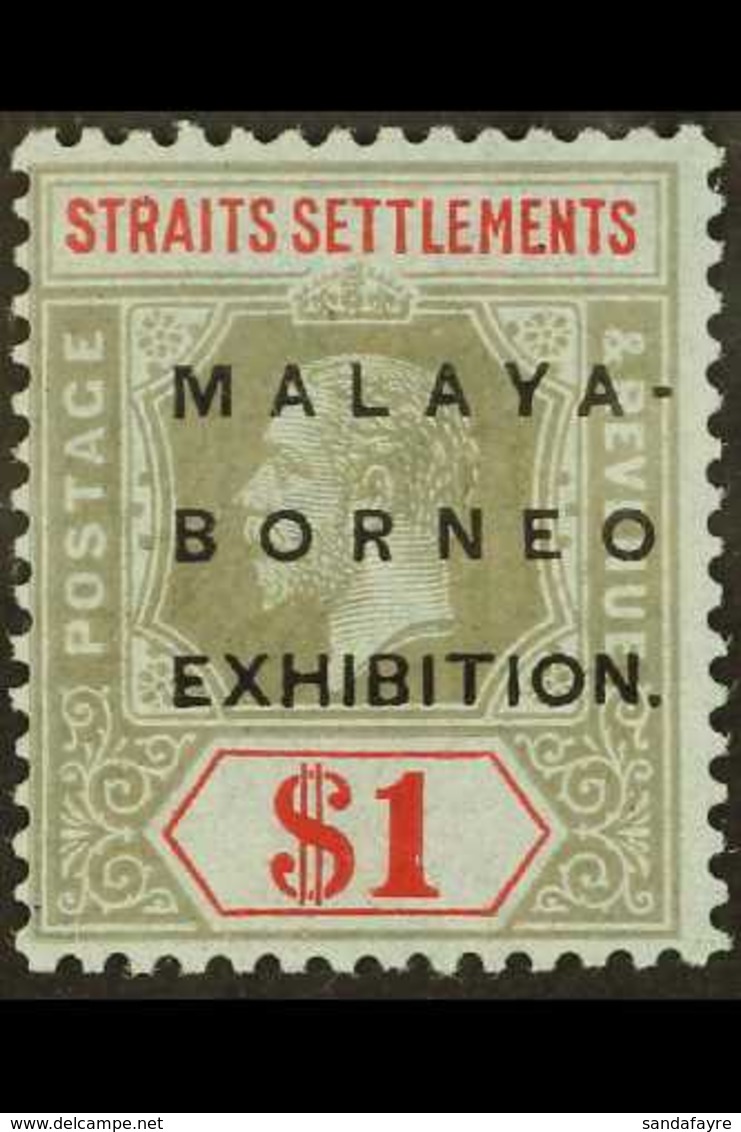 1922 $1 Black And Red On Blue, Wmk MCA,  SG 247, Superb Never Hinged Mint. Rare In This Condition. For More Images, Plea - Straits Settlements