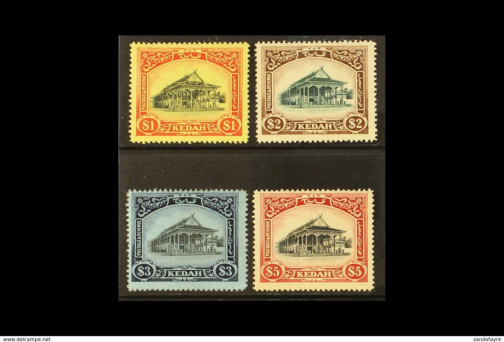 KEDAH 1912 $1 - $5 High Values Complete, SG 11/14, Very Fine Mint. (4 Stamps) For More Images, Please Visit Http://www.s - Sonstige & Ohne Zuordnung