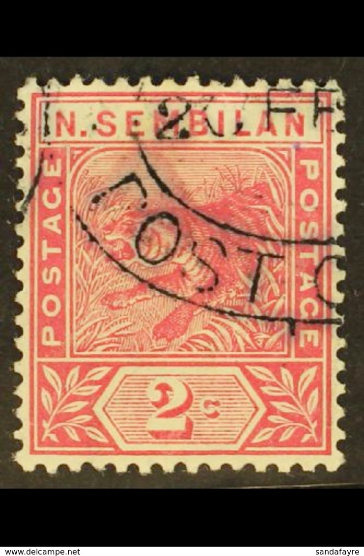 NEGRI SEMBILAN 1891-94 2c Rose Tiger With SHORT "N" Variety, SG 3a, Fine Used, Scarce. For More Images, Please Visit Htt - Altri & Non Classificati