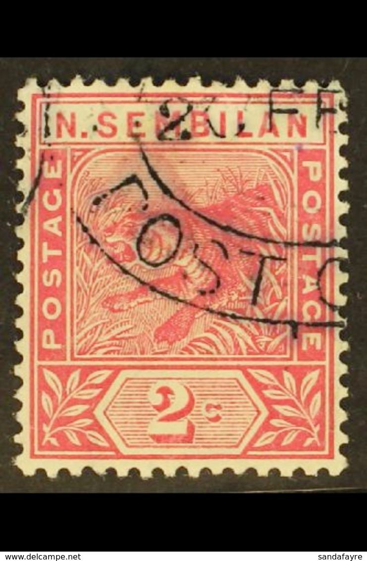 NEGRI SEMBILAN 1891-94 2c Rose Tiger With SHORT "N" Variety, SG 3a, Fine Used, Scarce. For More Images, Please Visit Htt - Sonstige & Ohne Zuordnung