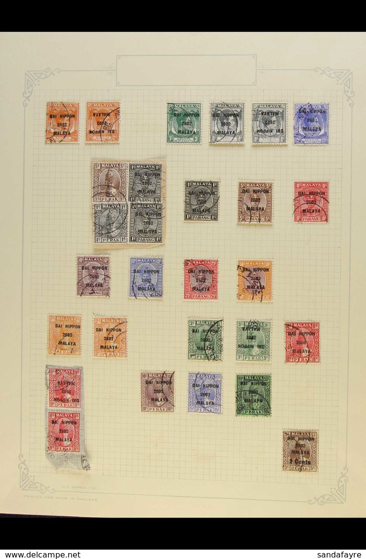 GENERAL ISSUES "Dai Nippon 2602 Malaya" Overprints On A Used Selection Of Issues Including Stamps Of Straits Settlements - Sonstige & Ohne Zuordnung