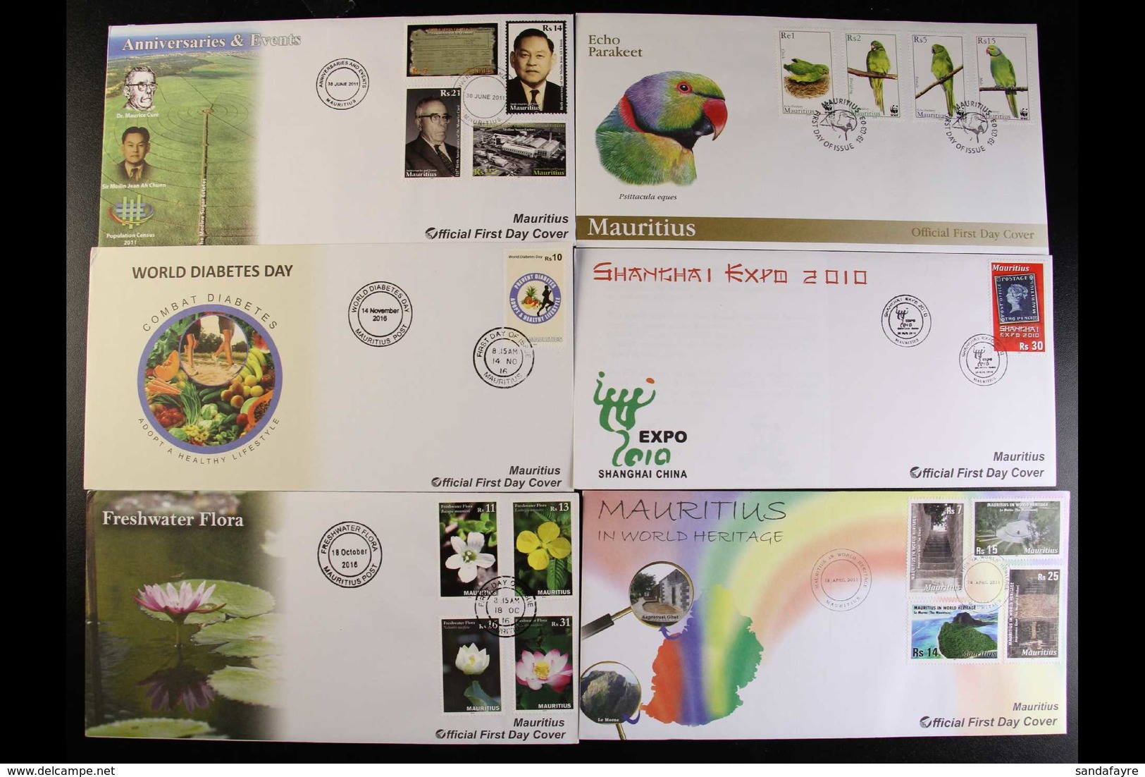 1984-2016 FIRST DAY COVERS COLLECTION An ALL DIFFERENT Modern Day Collection Of Covers Bearing Definitive & Commemorativ - Mauritius (...-1967)