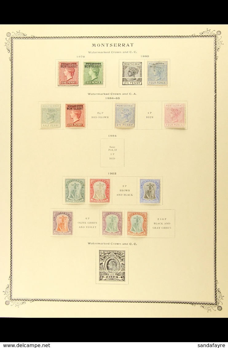 1876-1921 ALL DIFFERENT ORIGINAL COLLECTION On Scott Printed Leaves, Chiefly VERY FINE MINT, Strongly Represented Throug - Montserrat