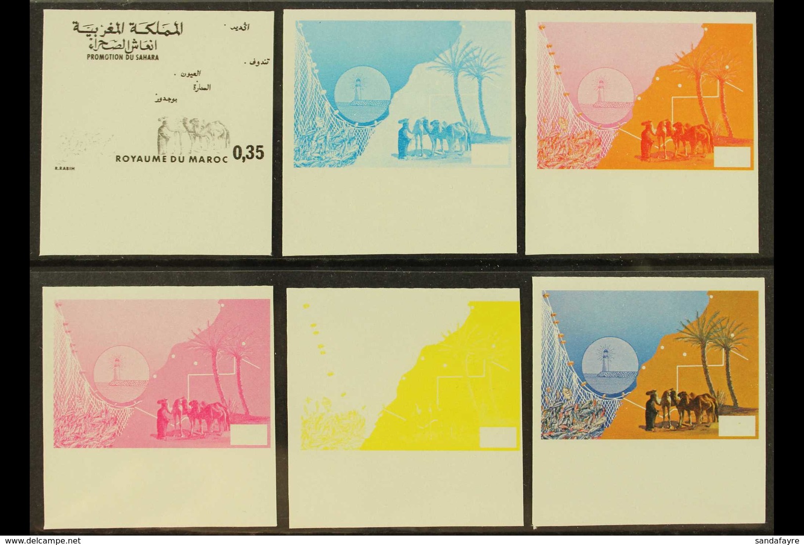 1978 PROMOTION OF THE SAHARA A Set Of Six IMPERF PROGRESSIVE PROOFS For An Unissued 0.35d Value - The Design Adopted For - Other & Unclassified