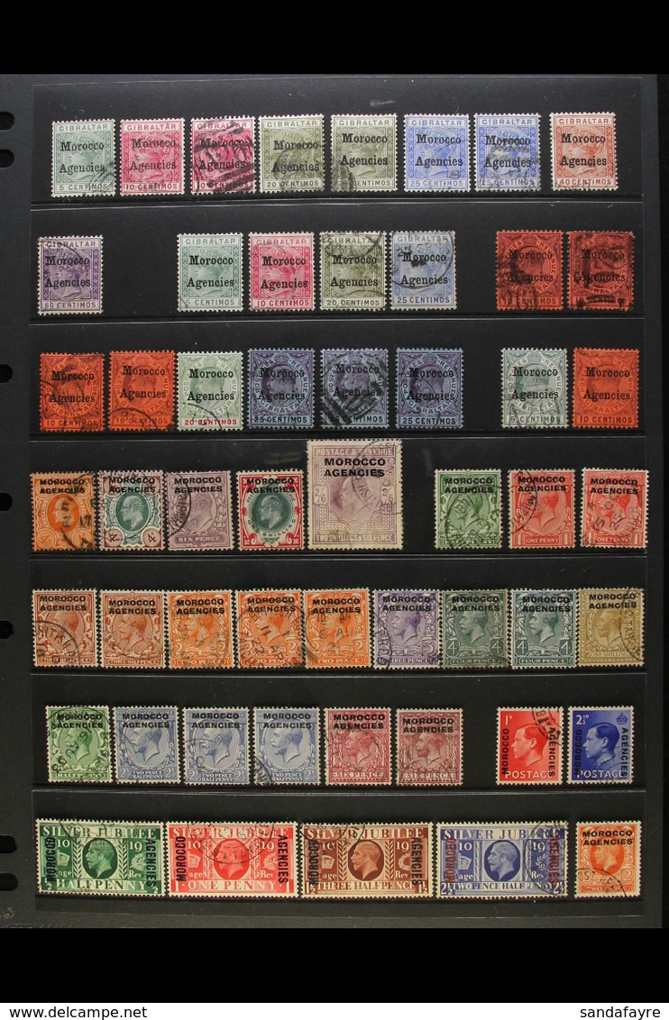 1898-1955 USED COLLECTION Presented On A Set Of Stock Pages. Includes Gibraltar Opt'd 1898-1900 To 50c, 1899 To 25c, KEV - Sonstige & Ohne Zuordnung