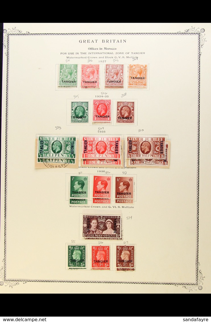 TANGIER 1927-57 FINE MINT COLLECTION, Incl. 1927-35 KGV Issues Plus Jubilee Set Fine Used On Pieces, 1937 & 1944 Pale Co - Sonstige & Ohne Zuordnung