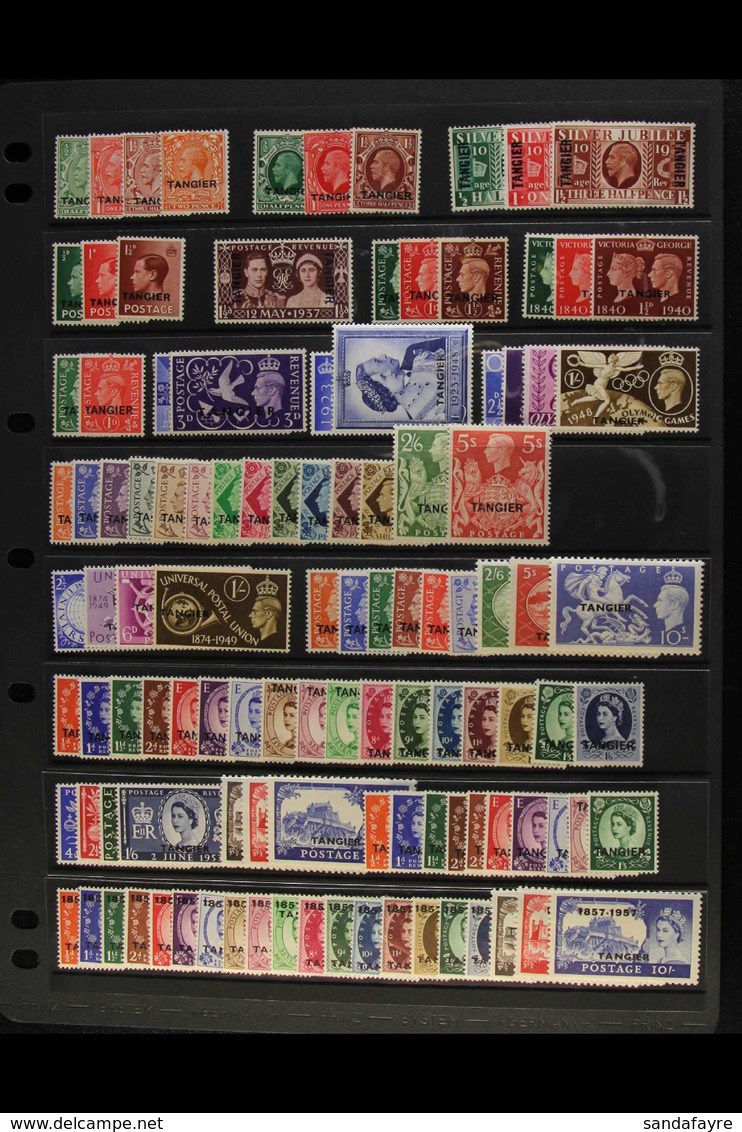 TANGIER 1927-57 A Virtually Complete Fine Mint Collection, Only Seems To Be Missing The 1949 10s Ultramarine, Some Are N - Sonstige & Ohne Zuordnung