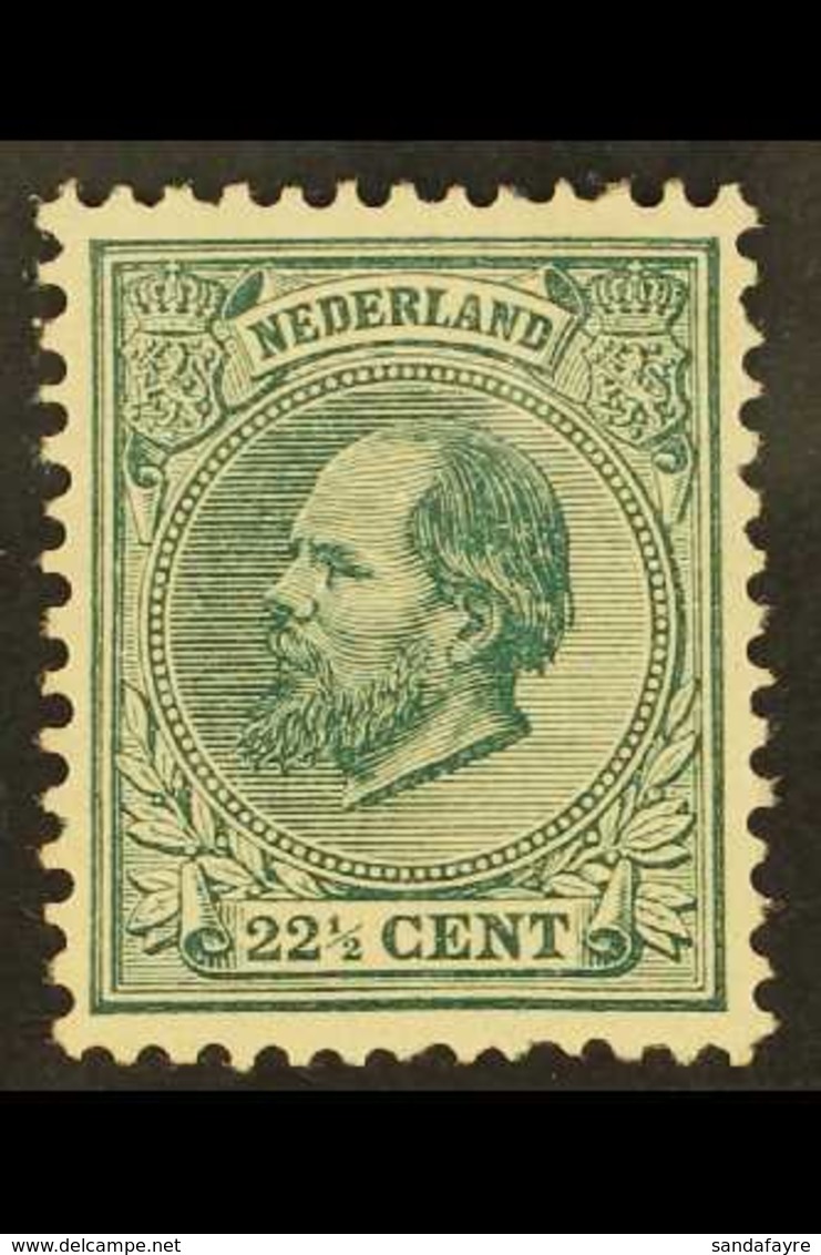 1872-91 22½c Blue-green King Perf 12½x12 (SG 86B, NVPH 25H, Michel 25 D), Fine Mint Superb Centering, Fresh. For More Im - Sonstige & Ohne Zuordnung