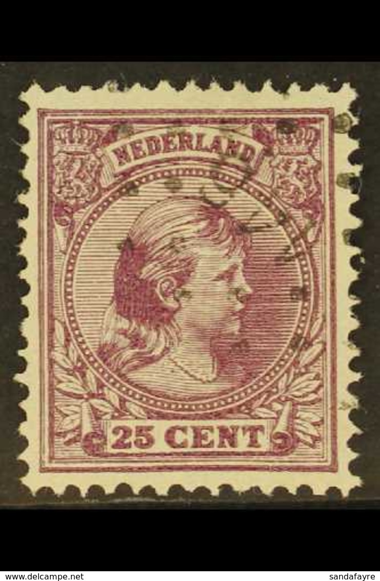 1891-94 25c Deep Purple Queen (SG 155, NVPH 42), Fine Used With Nice "146" (LICHTENVOORDE) Numeral Cancel, Very Fresh &  - Sonstige & Ohne Zuordnung